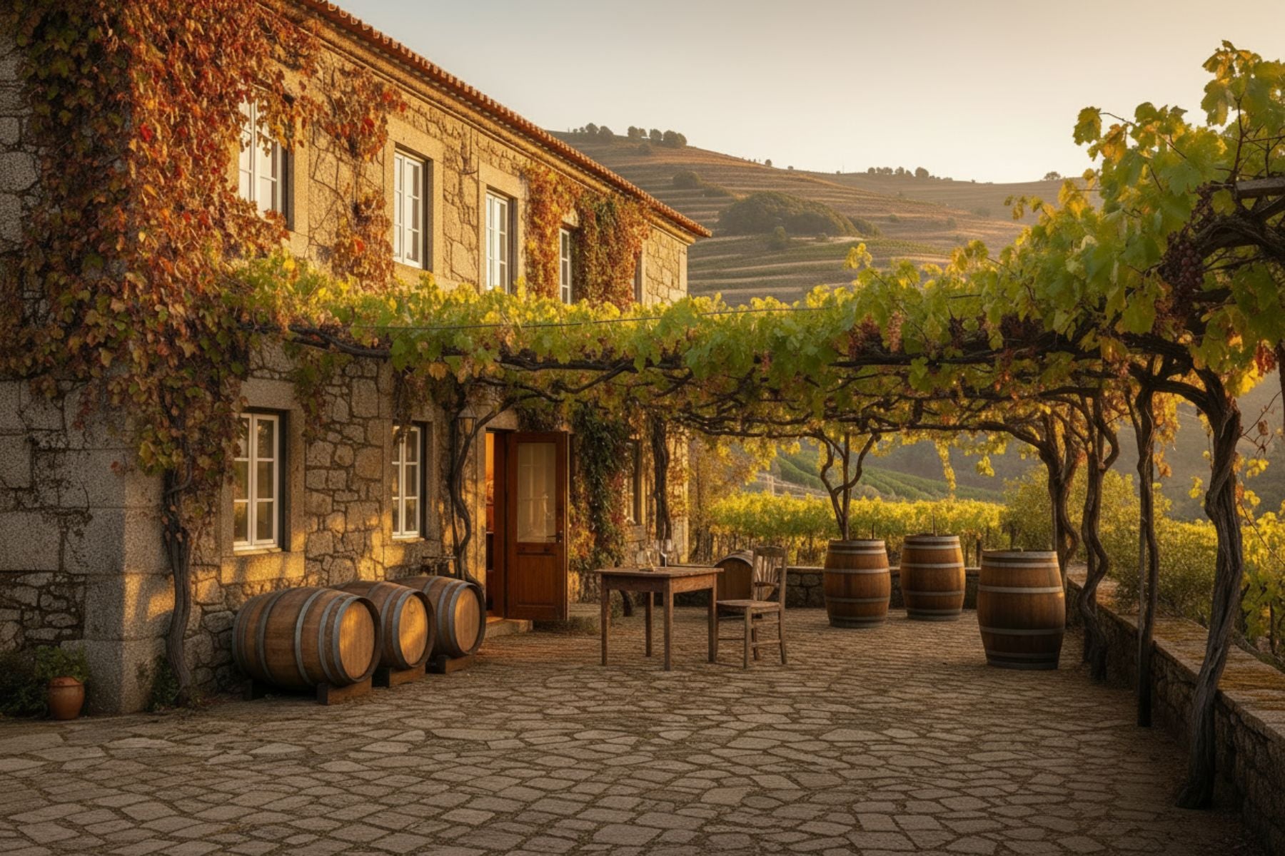 Historic wine estate surrounded by vineyards in the Douro Valley